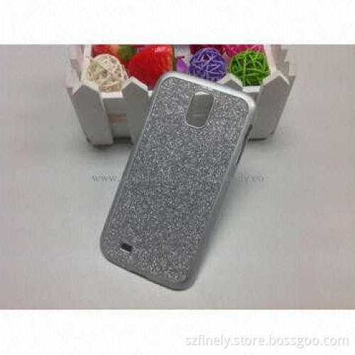 Glitter PC Cases for Samsung S4, Sticker Glitter Sheet on Surface Groove, Shiny and Fashionable
